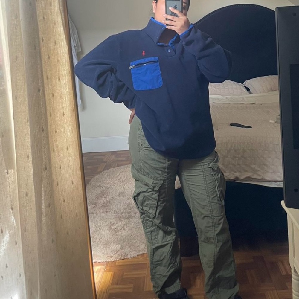 Mens POLO fleece pullover sz XL